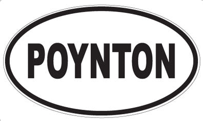 POYNTON - Oval Sticker
