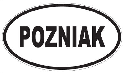 POZNIAK - Oval Sticker