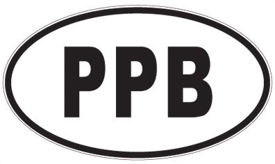 PPB - 3 Letter Initials Oval Sticker