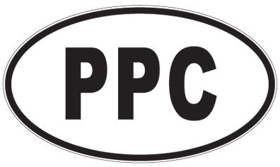 PPC - 3 Letter Initials Oval Sticker