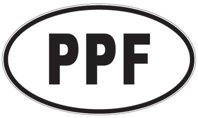 PPF - 3 Letter Initials Oval Sticker