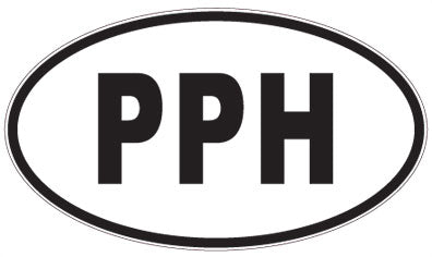PPH - 3 Letter Initials Oval Sticker