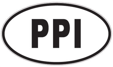 PPI - 3 Letter Initials Oval Sticker