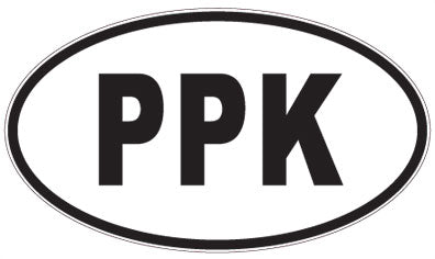 PPK - 3 Letter Initials Oval Sticker