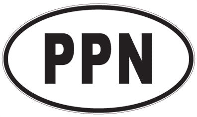 PPN - 3 Letter Initials Oval Sticker