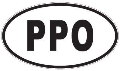 PPO - 3 Letter Initials Oval Sticker
