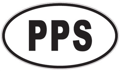 PPS - 3 Letter Initials Oval Sticker