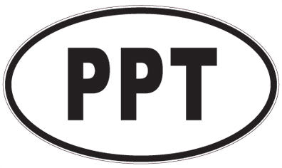 PPT - 3 Letter Initials Oval Sticker