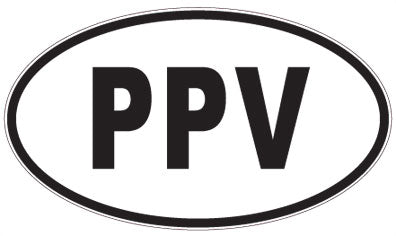 PPV - 3 Letter Initials Oval Sticker