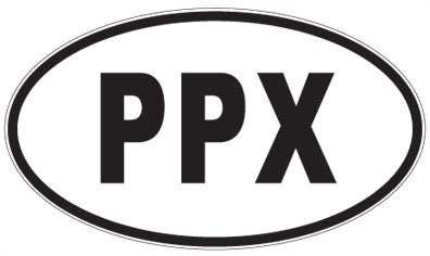 PPX - 3 Letter Initials Oval Sticker