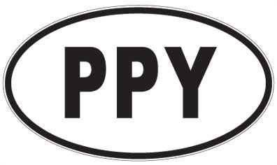 PPY - 3 Letter Initials Oval Sticker
