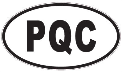 PQC - 3 Letter Initials Oval Sticker