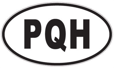 PQH - 3 Letter Initials Oval Sticker
