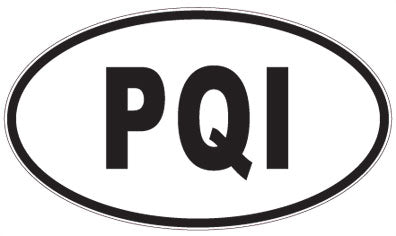 PQI - 3 Letter Initials Oval Sticker