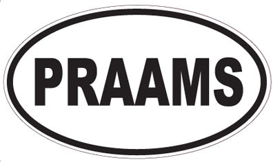 PRAAMS - Oval Sticker