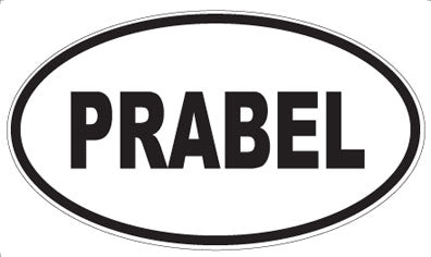 PRABEL - Oval Sticker