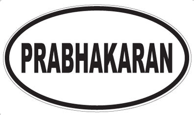 PRABHAKARAN - Oval Sticker