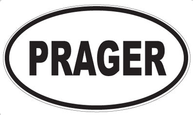 PRAGER - Oval Sticker