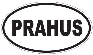 PRAHUS - Oval Sticker