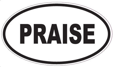 PRAISE - Oval Sticker