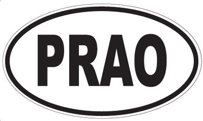 PRAO - Oval Sticker
