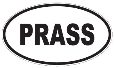 PRASS - Oval Sticker