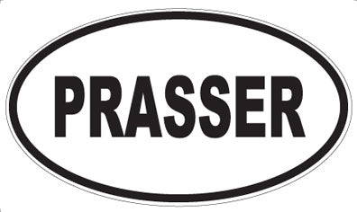 PRASSER - Oval Sticker