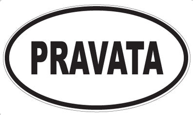 PRAVATA - Oval Sticker