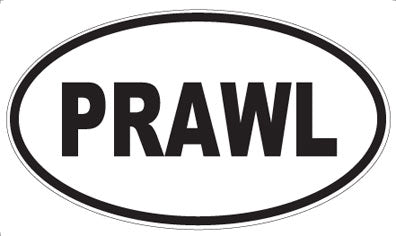 PRAWL - Oval Sticker