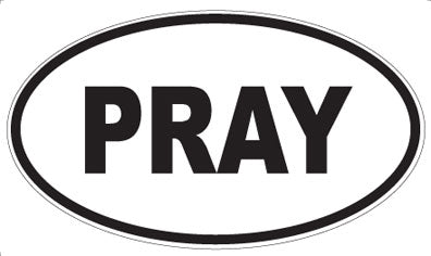 PRAY - Oval Sticker