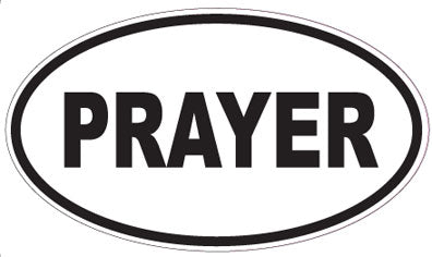 PRAYER - Oval Sticker