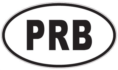 PRB - 3 Letter Initials Oval Sticker