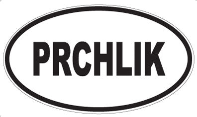 PRCHLIK - Oval Sticker