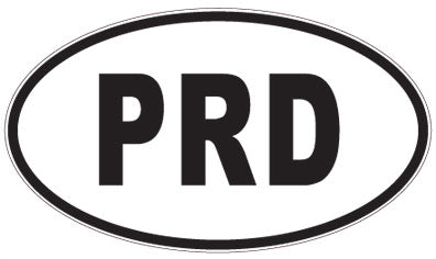 PRD - 3 Letter Initials Oval Sticker
