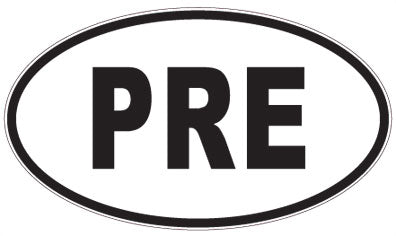 PRE - 3 Letter Initials Oval Sticker
