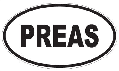 PREAS - Oval Sticker