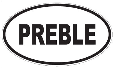 PREBLE - Oval Sticker