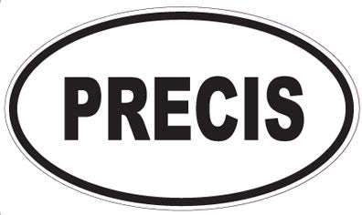 PRECIS - Oval Sticker
