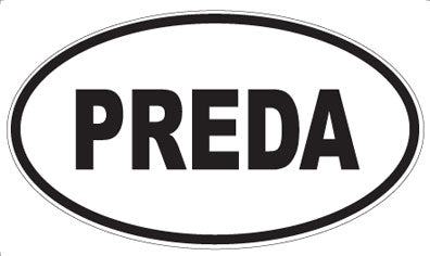 PREDA - Oval Sticker