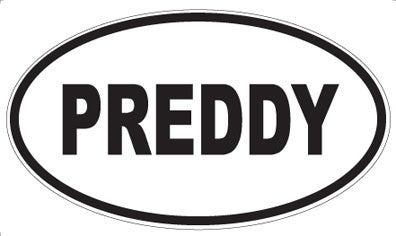 PREDDY - Oval Sticker