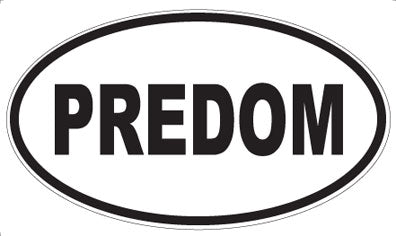 PREDOM - Oval Sticker