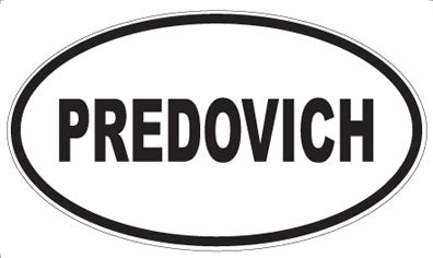 PREDOVICH - Oval Sticker