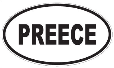 PREECE - Oval Sticker