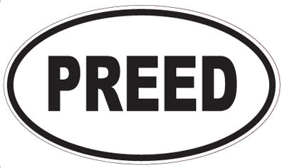 PREED - Oval Sticker