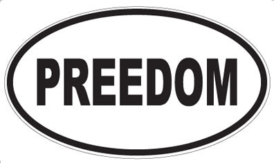 PREEDOM - Oval Sticker