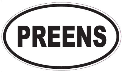 PREENS - Oval Sticker