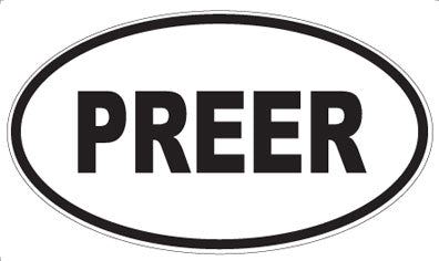 PREER - Oval Sticker
