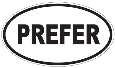 PREFER - Oval Sticker