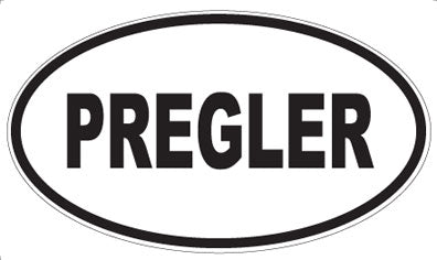PREGLER - Oval Sticker