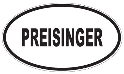 PREISINGER - Oval Sticker